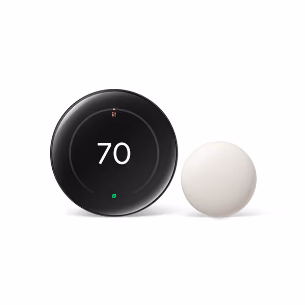Google Nest Learning Thermostat (4th Gen) with Nest Temperature Sensor